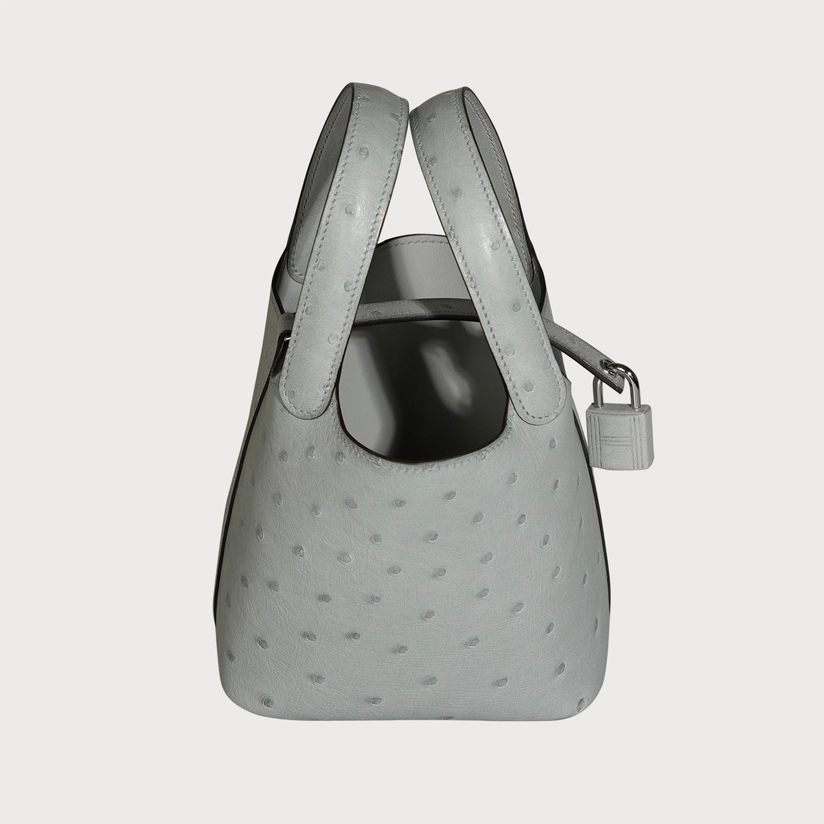 Hermès Picotin Micro 14 Blue Glacier With Palladium Hardware In Ostrich Leather - view 13
