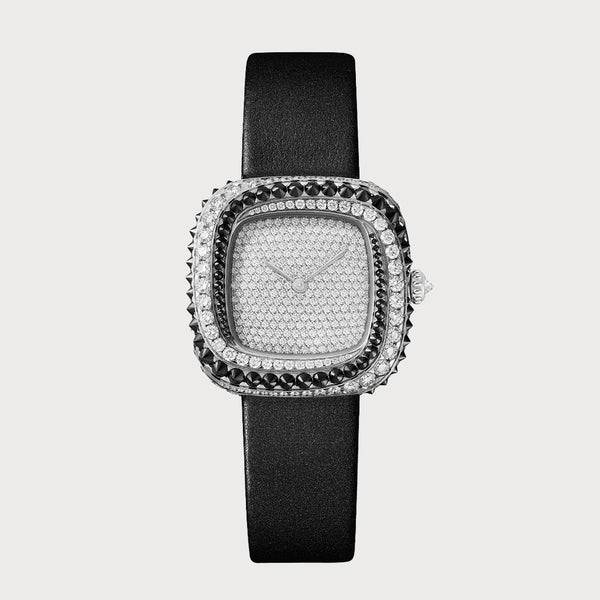 Cartier Coussin Medium Diamonds & Spinels In White Gold