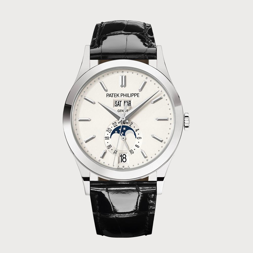 Patek Philippe Annual Calendar Moon Phases With White Dial In White Gold