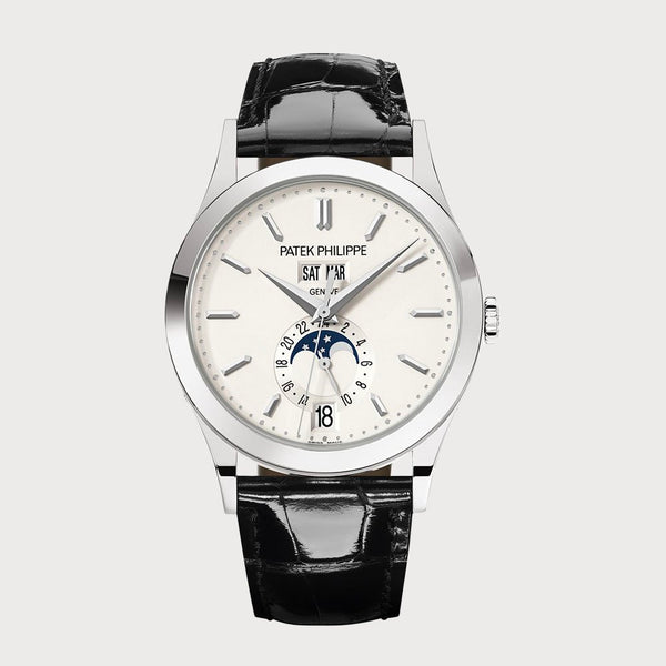 Patek Philippe Annual Calendar Moon Phases With White Dial In White Gold