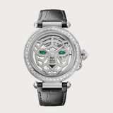 Pasha Skeleton Watch With Panthere Decor In 41 Mm