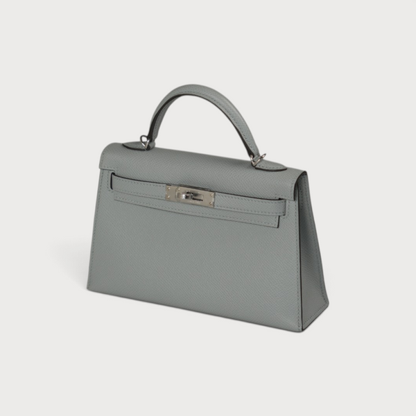 Hermes Mini Kelly 20 Bleu Glacier PHW