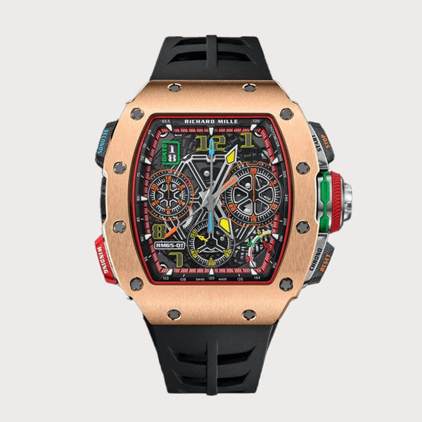 Richard Mille Rm65-01 Split-Seconds Chronograph In Rose Gold