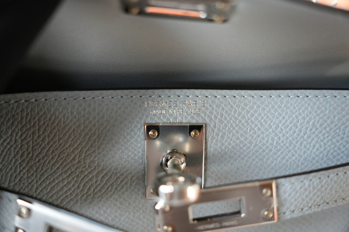 Hermes Mini Kelly 20 Bleu Glacier PHW