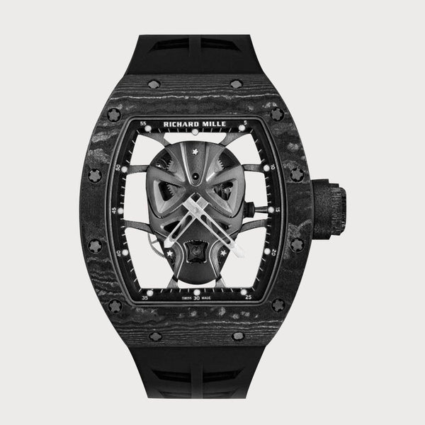 Richard Mille Rm52-06 Mask In Black Carbon Tpt