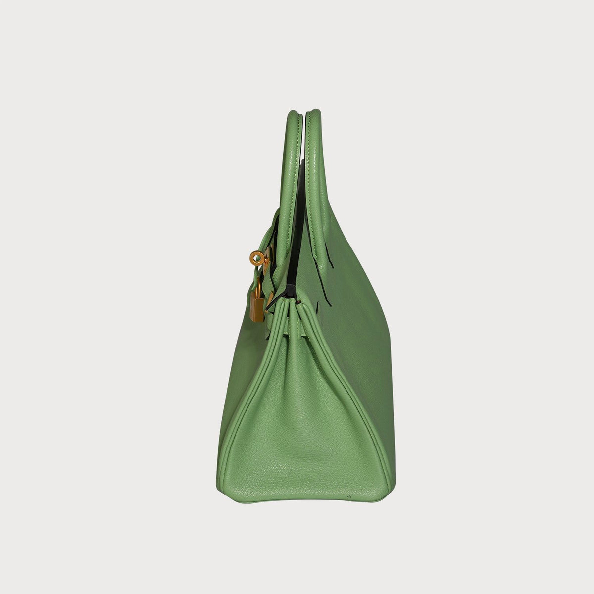 Hermès Birkin 25 Hss Vert Criquet With Rouge Interior And Brushed Gold Hardware In Chèvre Leather - view 6