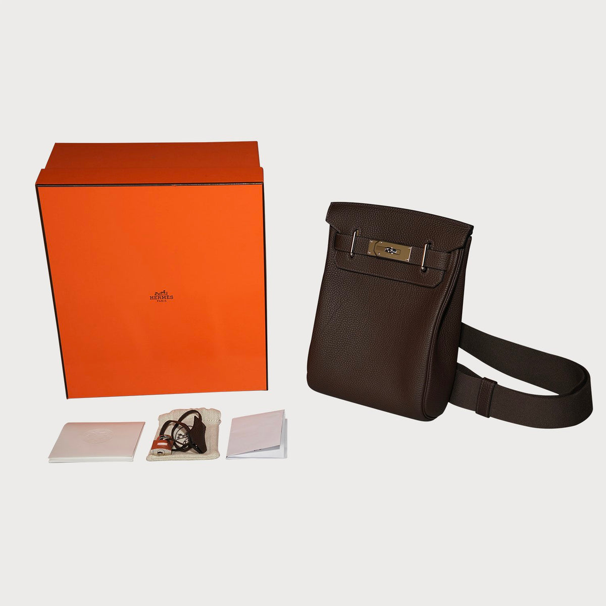 Hermès Hac A Dos Pm Ecorce With Palladium Hardware In Togo Leather - view 9