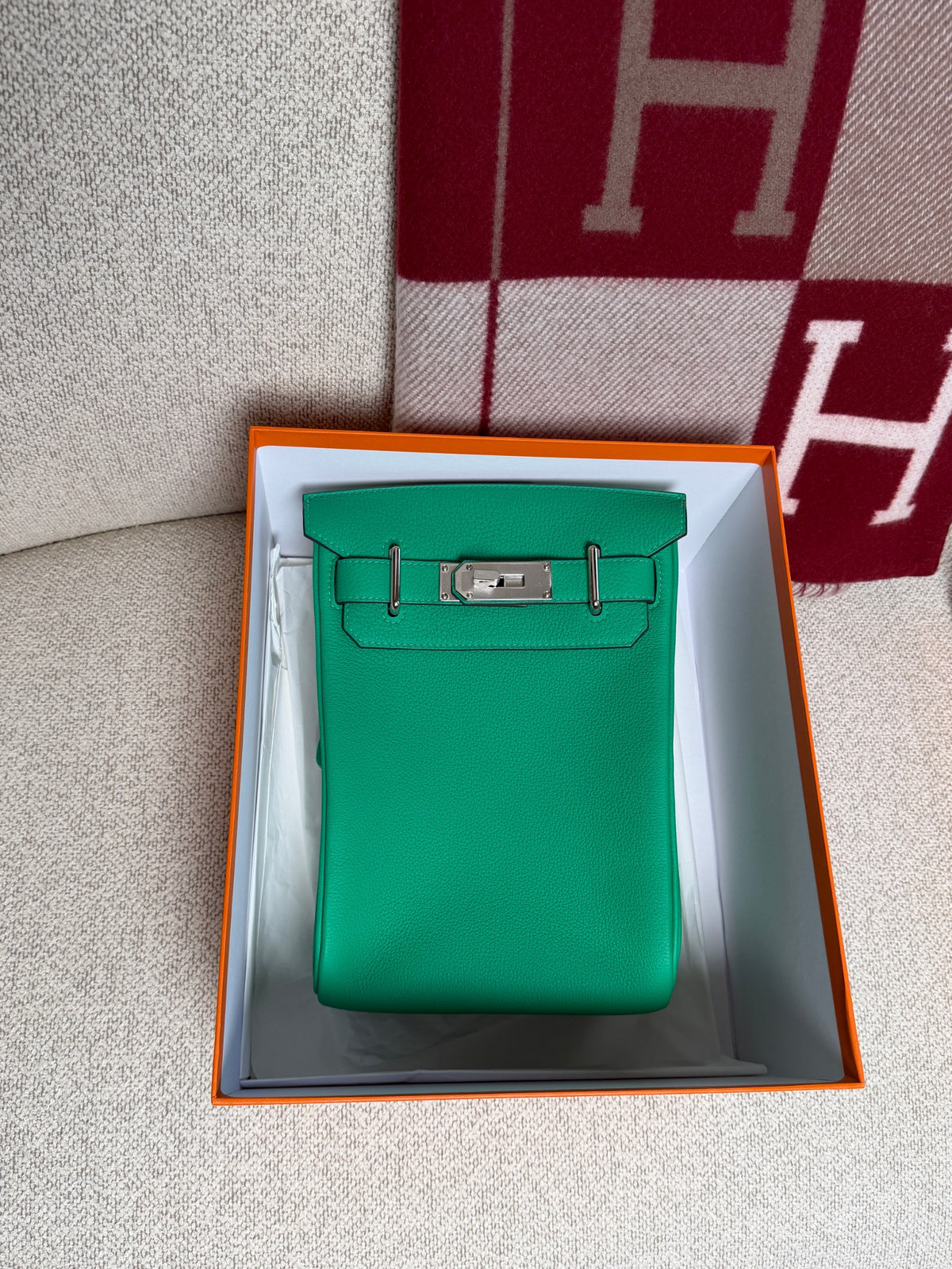 Hac A Dos Pm Vert Menthe PHW In Togo Leather Hss