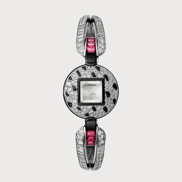Cartier Panthère Pelage/ Fétiche Fine Jewellery Watch With Baguette-Cut Diamonds & Rubies