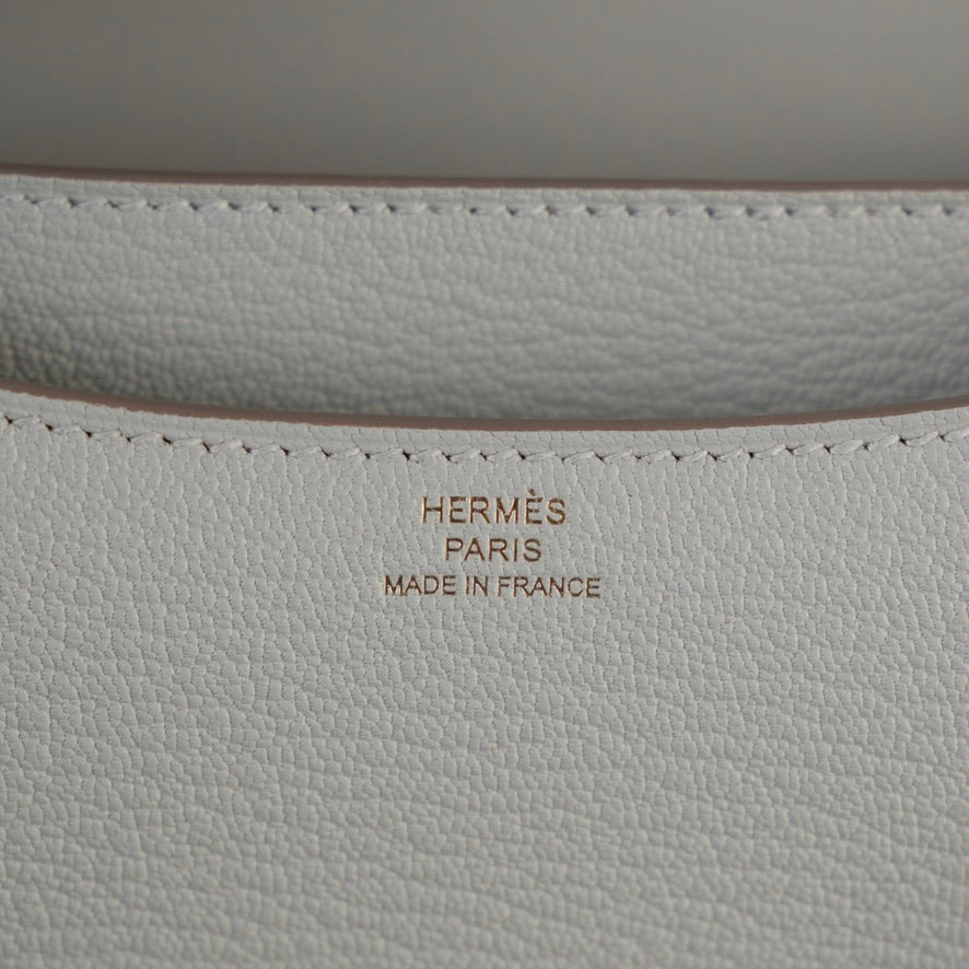 Hermes Constance 18 Mini Gris Perle PBHW Chevre Mysore