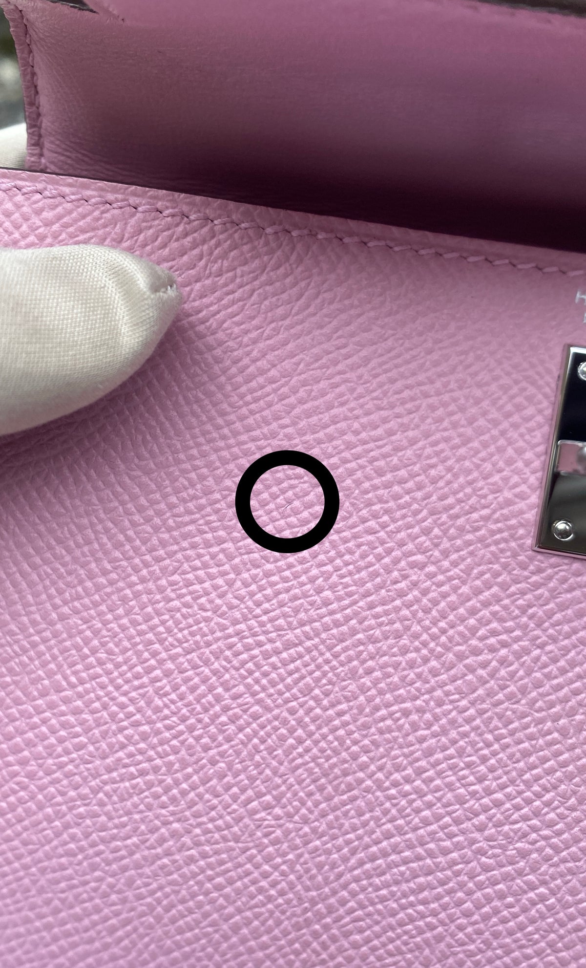 Hermes Mini Kelly 20 Mauve Sylvestre Phw Epsom