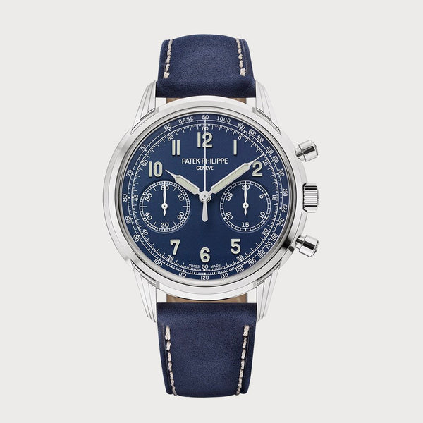 Patek Philippe Blue Chronograph In White Gold
