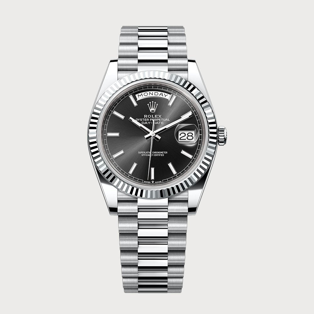 Rolex Day-Date 40 Black In Platinum