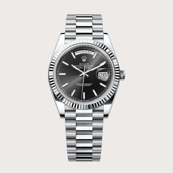 Rolex Day-Date 40 Black In Platinum