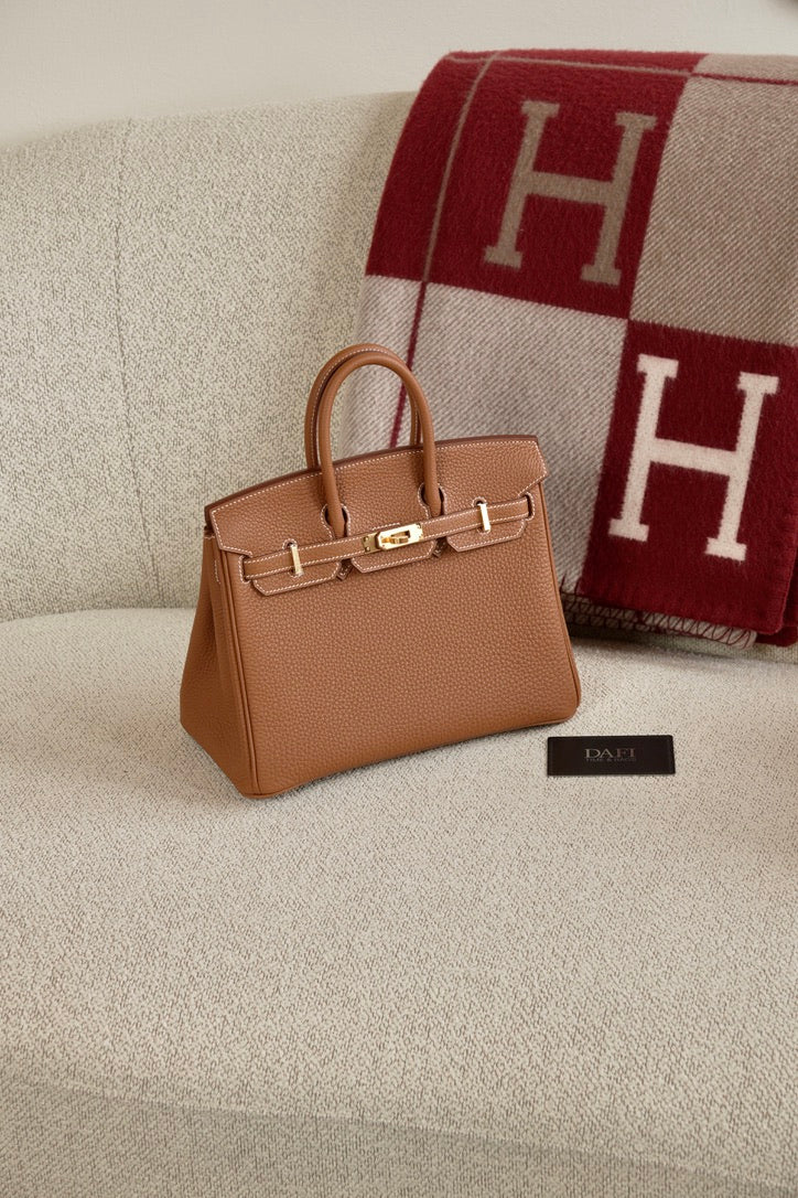 Hermes Birkin 25 Gold Ghw Togo Retourne