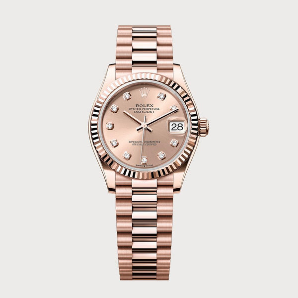 Rolex Datejust 31 Rosé Diamond Dial In Rose Gold