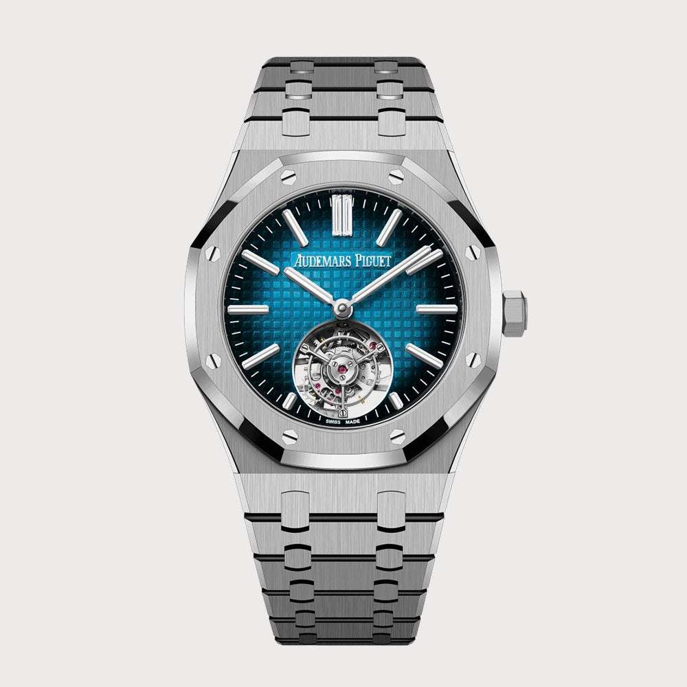Audemars Piguet Royal Oak 41 Flying Tourbillon With Blue Baguette Dial
