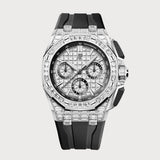 Royal Oak Offshore Chronograph Diamond Set On Rubber Strap With Diamond Dial