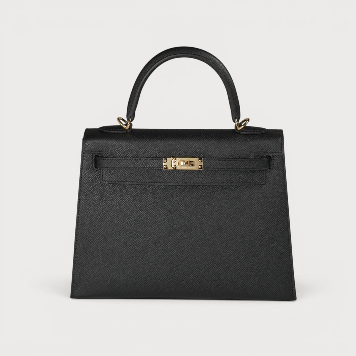 Hermes Kelly 25 Black GHW Epsom Sellier