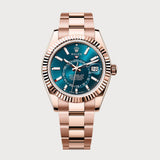 Sky-Dweller With Blue-Green Dial In Rose Gold