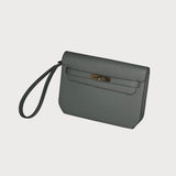 Kelly Depeche 25 Grey With Palladium Hardware In Epsom Leather