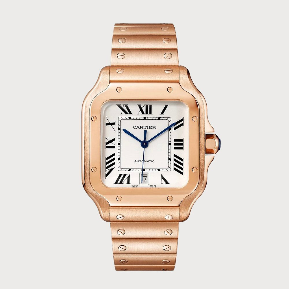 Cartier Santos Large In Rose Gold