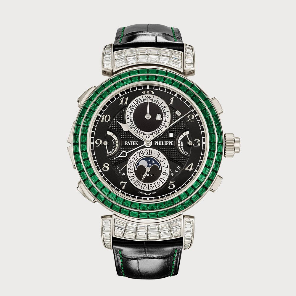 Patek Philippe Grandmaster Chime Grand Complication Haute Joaillerie With Baguette Diamonds & Baguette-Cut Emeralds