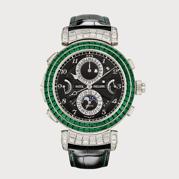 Patek Philippe Grandmaster Chime Grand Complication Haute Joaillerie With Baguette Diamonds & Baguette-Cut Emeralds