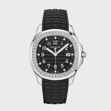 Aquanaut Luce In Stainless Steel With Black Dial & Diamond Set Bezel