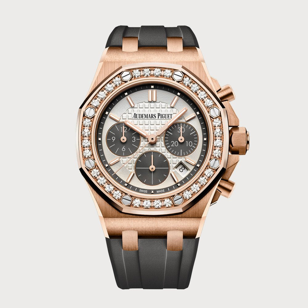 Audemars Piguet Royal Oak Offshore Chronograph In Rose Gold Diamond Set With Panda Dial