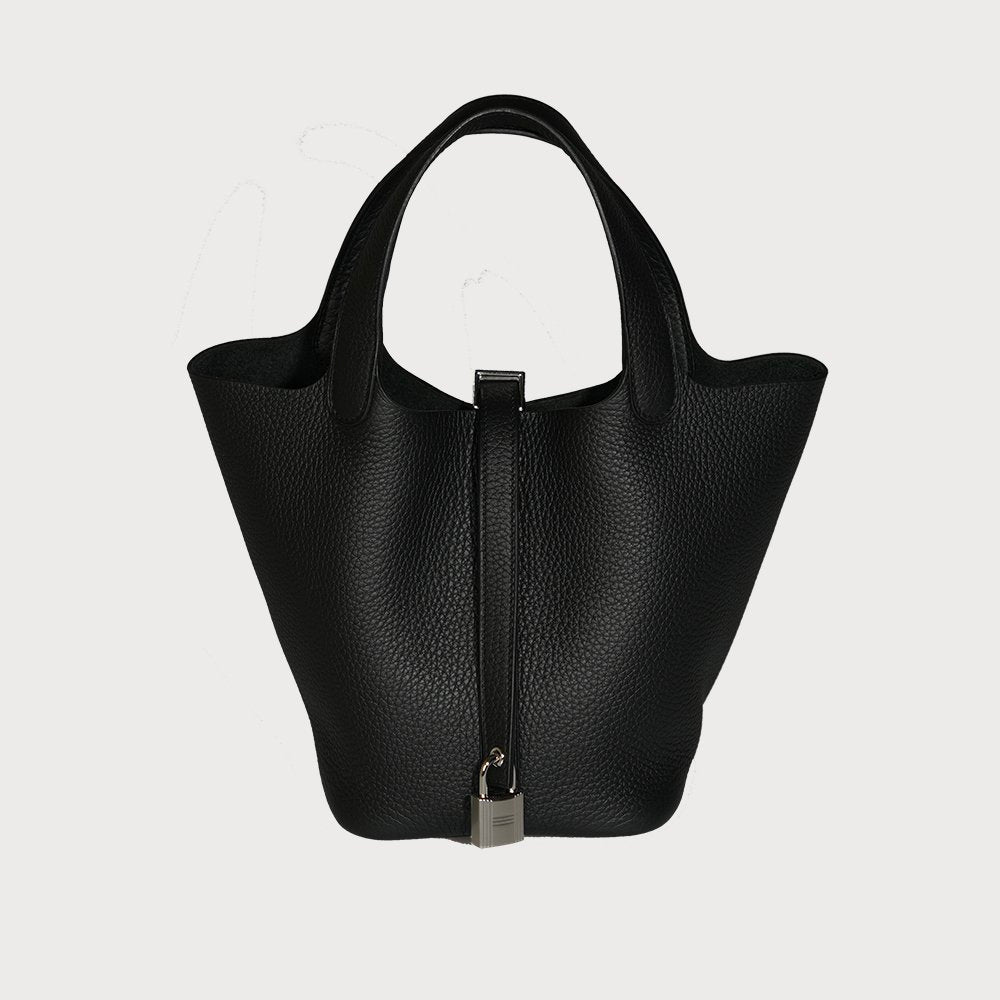 Hermès Picotin Lock 18 Black With Palladium Hardware In Taurillon Clemmence - view 2
