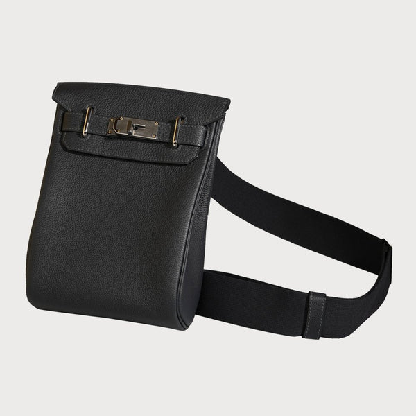 Hermès Hac A Dos Pm Caban With Palladium Hardware In Togo Leather