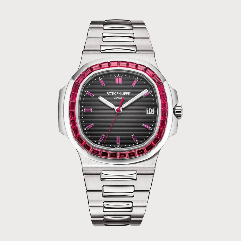 Patek Philippe Nautilus Ruby Set In Platinum
