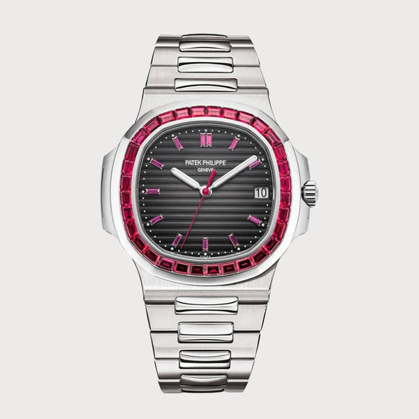 Patek Philippe Nautilus Ruby Set In Platinum