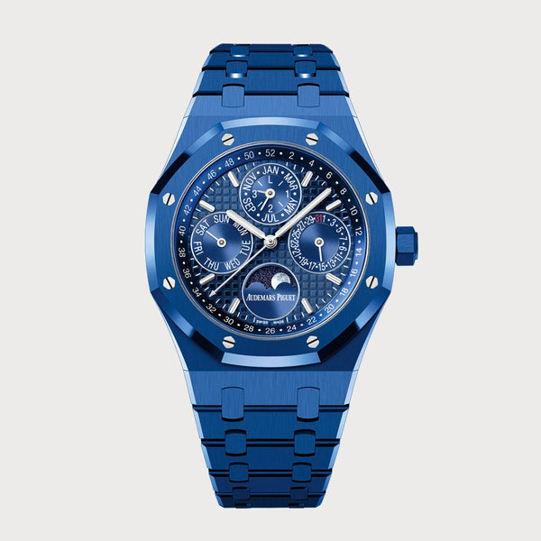 Audemars Piguet Royal Oak 41 Perpetual Calendar In Blue Ceramic