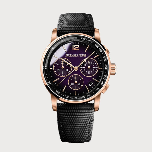 Audemars Piguet Code 11.59 Chronograph In Rose Gold With Purple Dial