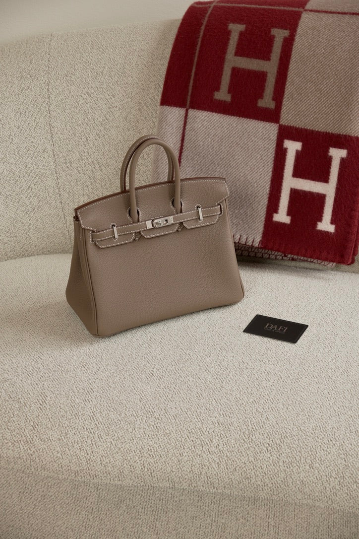 Hermes Birkin 25 Etoupe Phw Togo Retourne