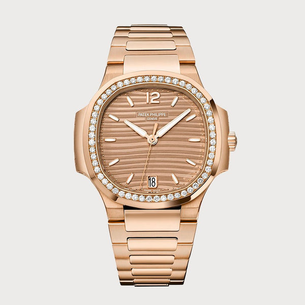 Patek Philippe Ladies Nautilus Rose Gold With A Diamond Set Bezel