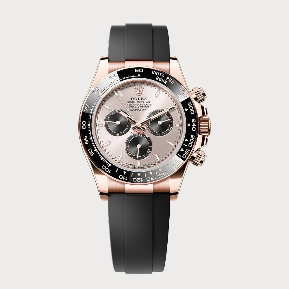 Rolex Daytona In Rose Gold With Sundust Dial On Oysterflex