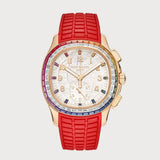 Aquanaut Luce Rainbow With Mother Of Pearl Dial In Rose Gold