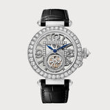 Pasha Skeleton Tourbillon 41mm Diamond Set With Leather Strap