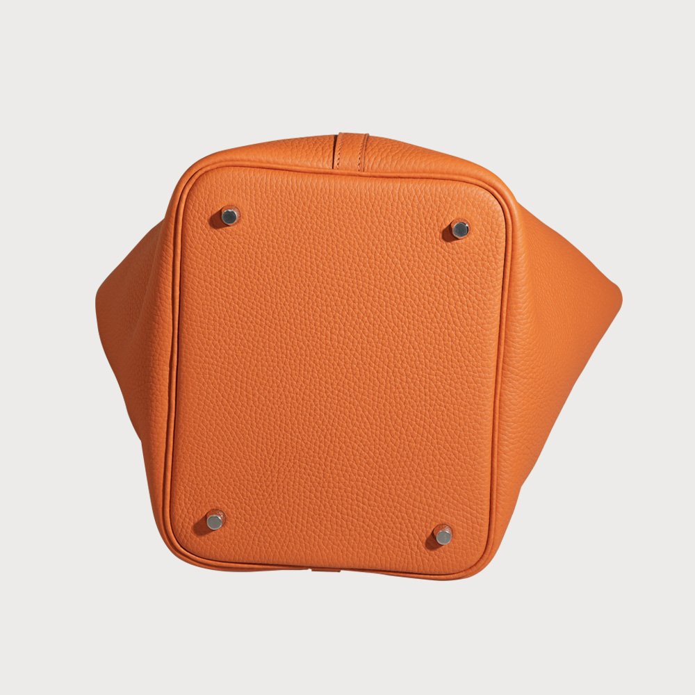Hermès Picotin Lock 22 Orange With Palladium Hardware - view 6