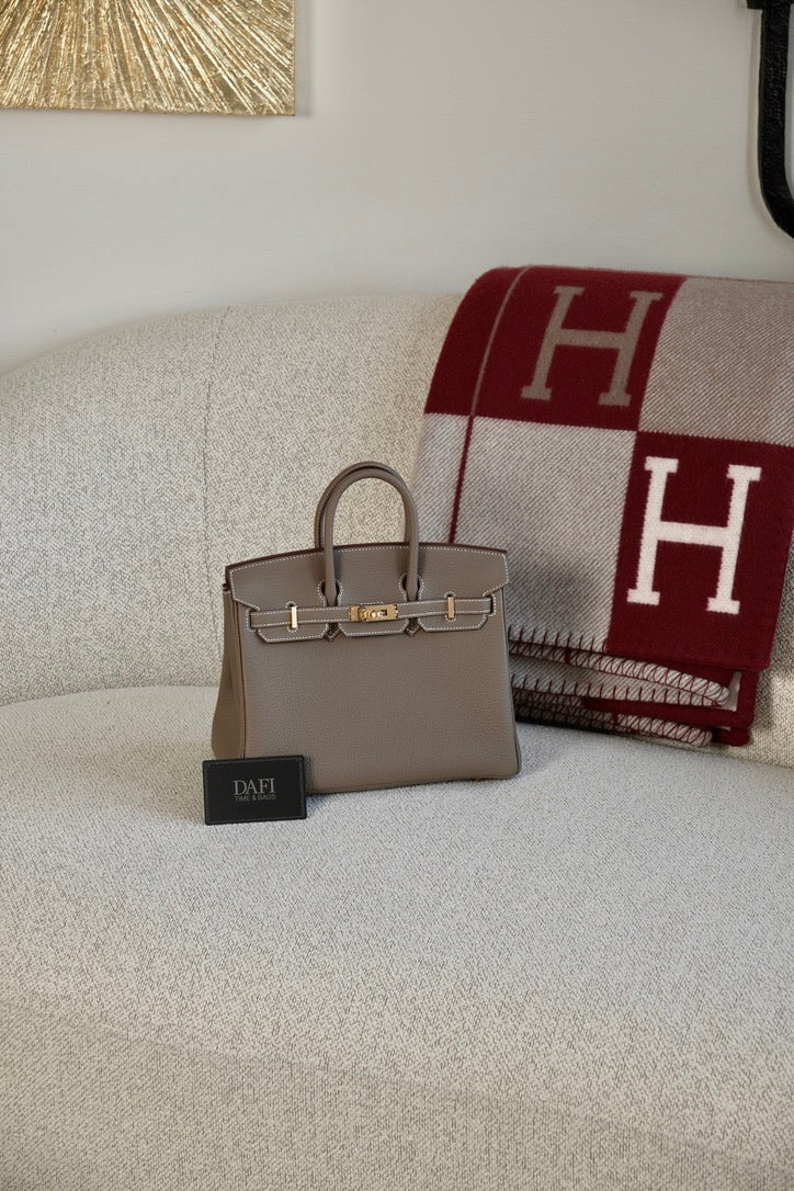 Birkin 25 Etoupe Ghw Togo