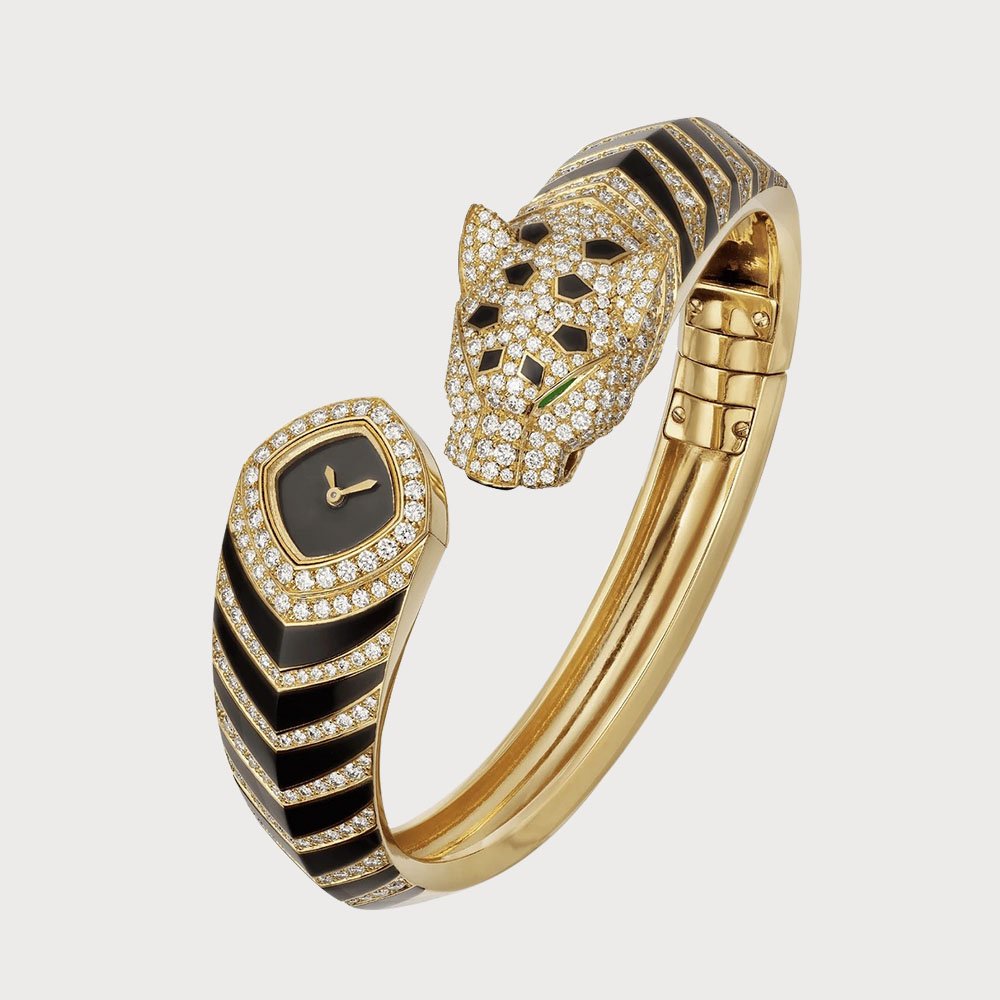 Cartier La Panthère In Yellow Gold With Diamonds