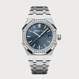 Royal Oak 37 Stainless Steel With A Blue Dial & Diamond Bezel