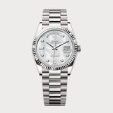 Day-Date 36 Mother-Of-Pearl Dial Set With Diamonds In White Gold