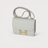 Hermes Constance 18 Mini Gris Perle PBHW Chevre Mysore