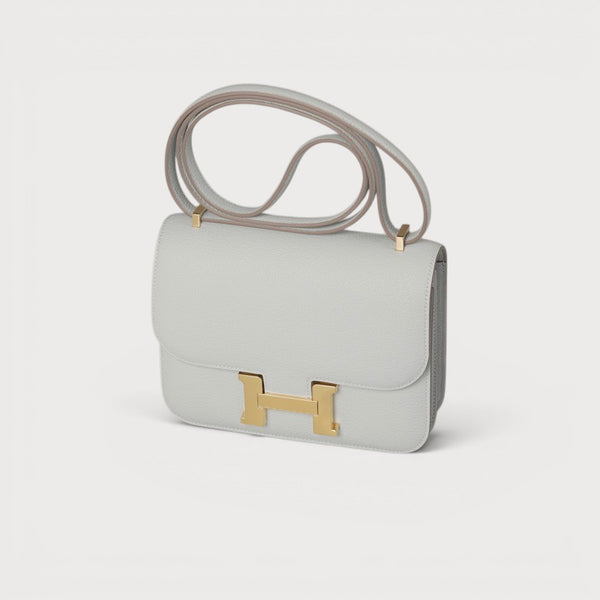 Hermes Constance 18 Mini Gris Perle PBHW Chevre Mysore