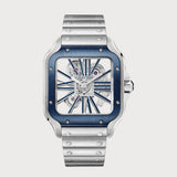 Santos Skeleton Blue In Stainless Steel