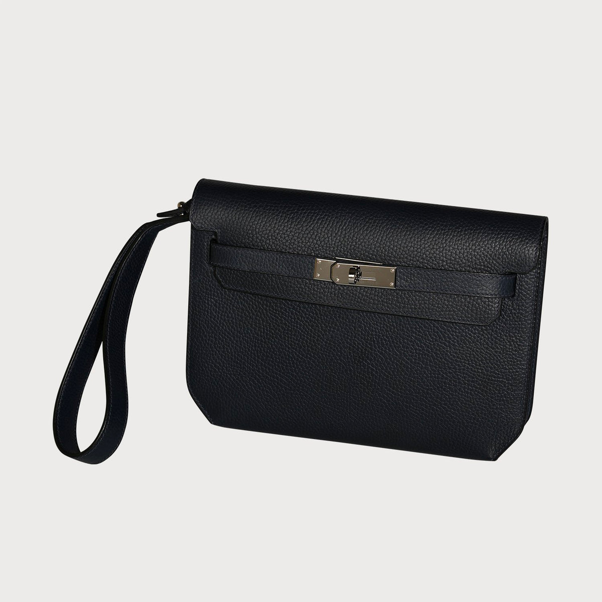 Hermès Kelly Depeche 25 Bleu Nuit With Palladium Hardware In Cuir Galop Leather, H083318ck
